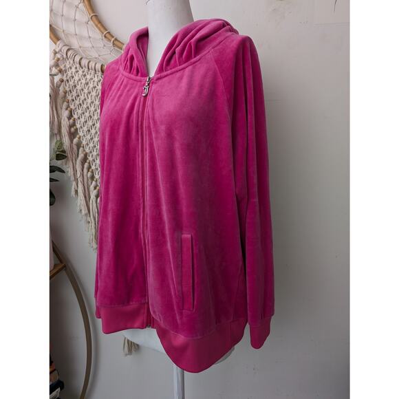 Juicy Couture velour crystal zip up tracksuit hoodie - Picture 7 of 15